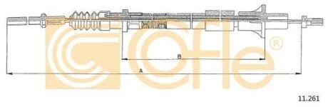 Трос зчеплення Opel Omega 1,8-2,0 86-93 COFLE 11.261