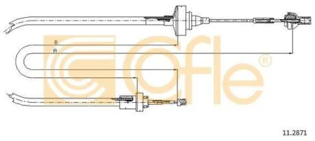 Трос зчеплення Renault 19 1.8 91- COFLE 11.2871