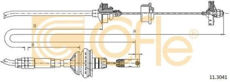 Трос, управление сцеплением COFLE 11.3041