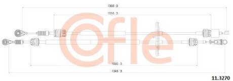 Трос КПП Fiat Fiorino 1.4 Natural Power 2009- COFLE 113270