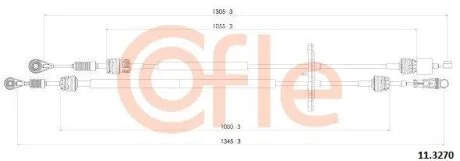 Трос КПП Fiat Fiorino 1.4 Natural Power 2009- COFLE 113270