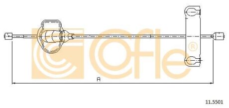 Трос ручного гальма перед. Ford Mondeo 93-00 (270mm) COFLE 11.5501