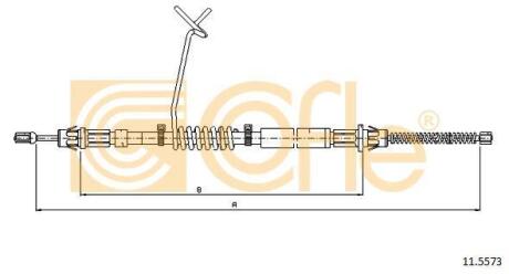 Трос гальмівний FORD Transit RWD Cab single wheels COFLE 11.5573
