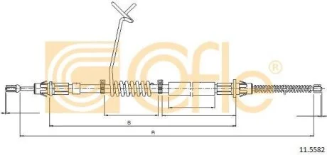 Трос ручника COFLE 11.5582