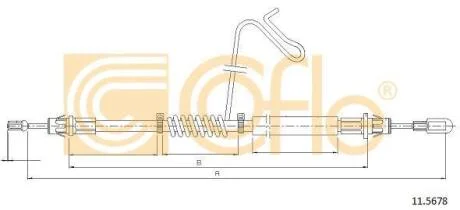 Трос стояночного гальма (Трос стояночного тормоза) COFLE 11.5678