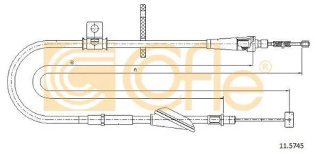 Тросовий привод, стоянкове гальмо COFLE 115745