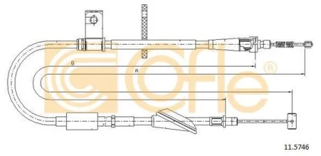 Трос ручника COFLE 115746