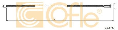 Трос ручного гальма Opel Corsa C, Tigra (00-09) правий R (832mm) бараб.гальм. COFLE 11.5757