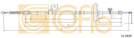 Трос ручного гальма COFLE 115829