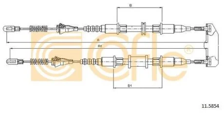 Трос, паркувальна гальмівна система COFLE 11.5854