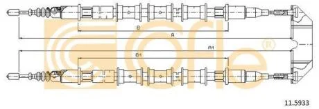 Трос ручного гальма Opel Vectra B (96-03) COFLE 11.5933