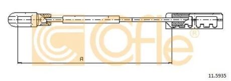Трос ручного гальма COFLE 11.5935