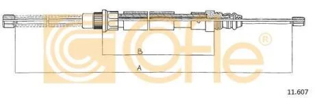Трос ручника COFLE 11.607