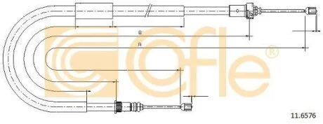 Тросовий привод, стоянкове гальмо COFLE 116576