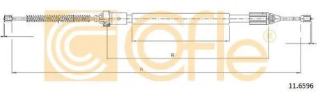 Трос ручника COFLE 11.6596