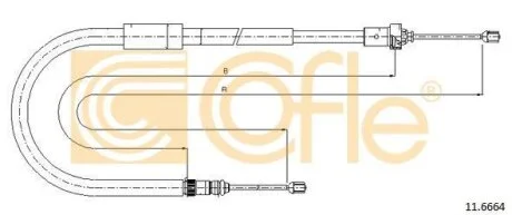 Трос ручника COFLE 11.6664