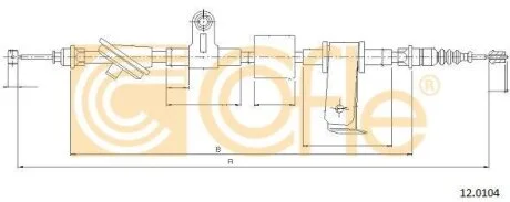 Трос, паркувальна гальмівна система COFLE 12.0104
