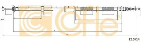 Трос, паркувальна гальмівна система COFLE 12.0714