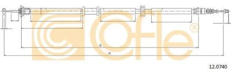 Тросовий привод, стоянкове гальмо COFLE 120740