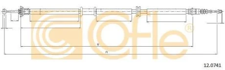Тросовий привод, стоянкове гальмо COFLE 12.0741