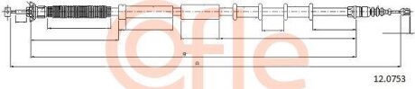 Тросовий привод, стоянкове гальмо COFLE 12.0753