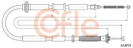Тросовий привод, стоянкове гальмо COFLE 12.0773