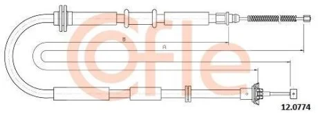 Тросовий привод, стоянкове гальмо COFLE 12.0774