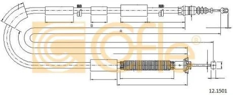 Тросовий привод, стоянкове гальмо COFLE 12.1501