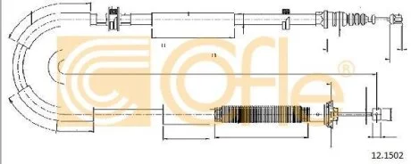 Тросовий привод, стоянкове гальмо COFLE 12.1502