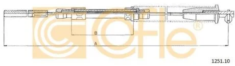 Трос стояночного гальма COFLE 1251.10