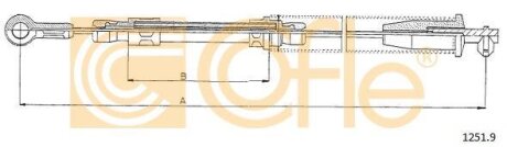 Трос стояночного гальма COFLE 1251.9