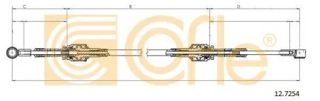 Тросовий привод, коробка передач COFLE 12.7254