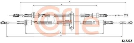 Трос, ступенчатая коробка передач COFLE 127272