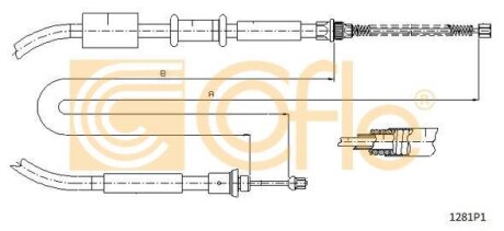 Трос стояночного гальма COFLE 1281P1