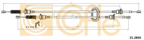 К-кт тросів переключення КПП Renault Master, Opel Movano 2,5dCi, 2.8dTI 98- COFLE 15.2894