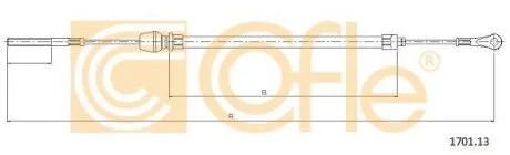 Трос, паркувальна гальмівна система COFLE 1701.13