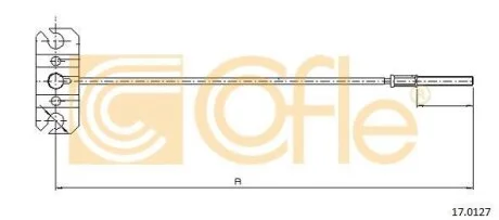 Трос ручного гальма перед. PRIMERA P12 04- (240) COFLE 170127