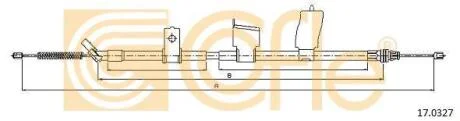 Трос стояночного гальма (Трос стояночного тормоза) COFLE 17.0327