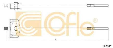 Трос ручного гальма перед. X-TRAIL 08- (317) COFLE 17.0349