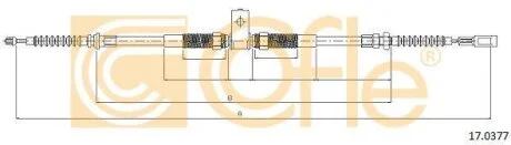 Трос, паркувальна гальмівна система COFLE 17.0377