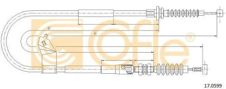 Тросовий привод, стоянкове гальмо COFLE 17.0599
