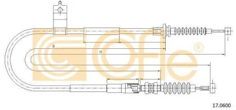 Тросовий привод, стоянкове гальмо COFLE 17.0600