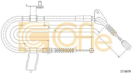 Трос, паркувальна гальмівна система COFLE 17.0679