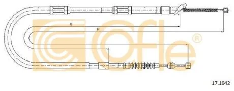 Тросовий привод, стоянкове гальмо COFLE 17.1042