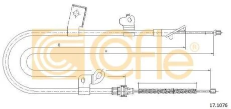 Трос ручника COFLE 17.1076