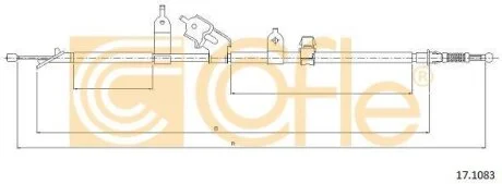 Тросовий привод, стоянкове гальмо COFLE 17.1083