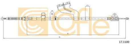 Тросовий привод, стоянкове гальмо COFLE 17.1100 (фото 1)