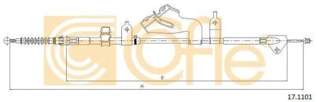 Тросовий привод, стоянкове гальмо COFLE 17.1101 (фото 1)