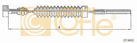 Тросовий привод, стоянкове гальмо COFLE 17.1412