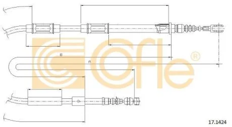 Трос ручника COFLE 17.1424
